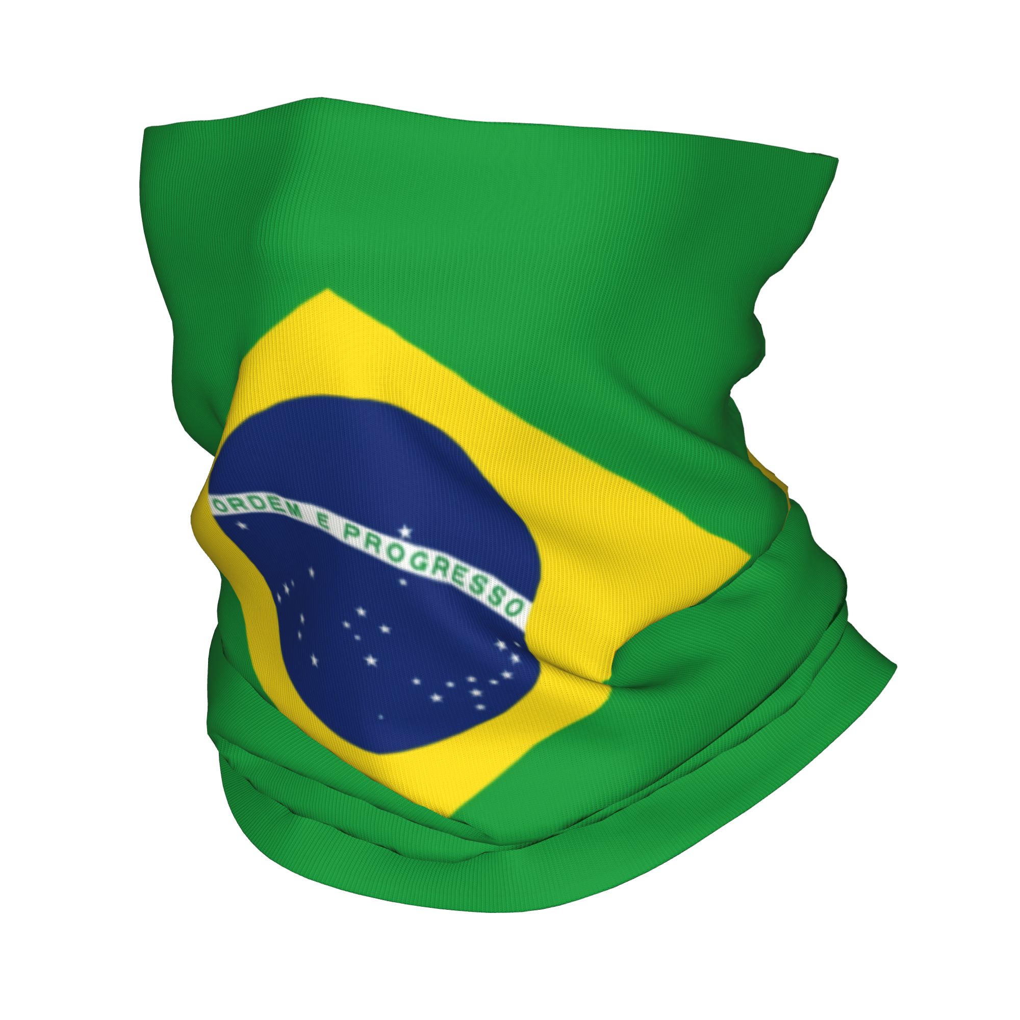 Neck Gaiter Fleece - カスタムブラジル国旗バンダナネックウォーマー男女兼用冬スキーチューブスカーフゲイターフェイスカバー