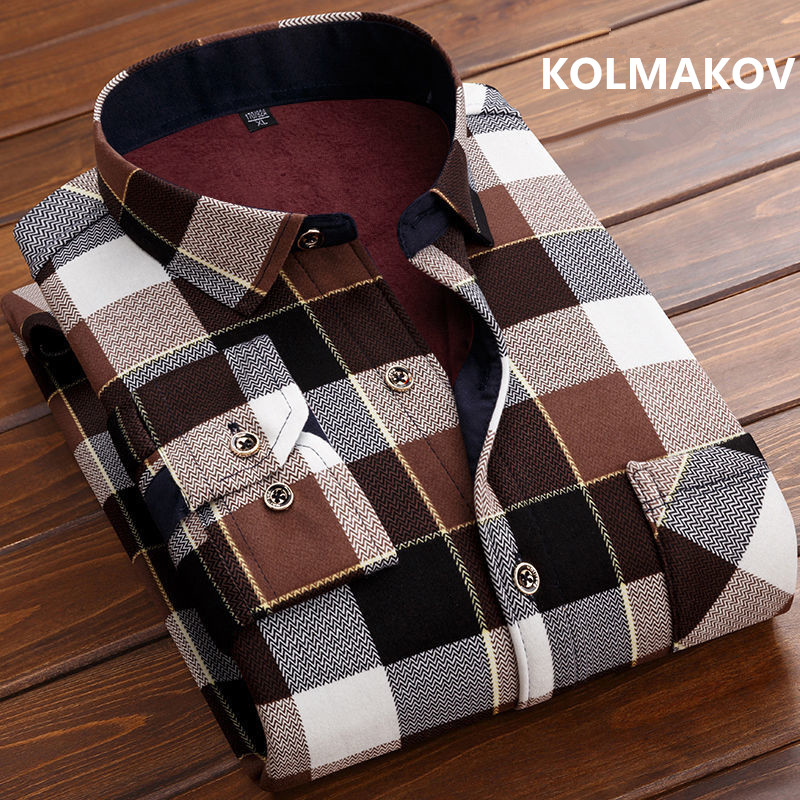 Flannel Shirt Lined - 2026 冬メンズファッションスマートカジュアルストライプ長袖シャツ、秋男性厚みのあるシャツスリムフィットシャツ男性フルサイズ M-4XL