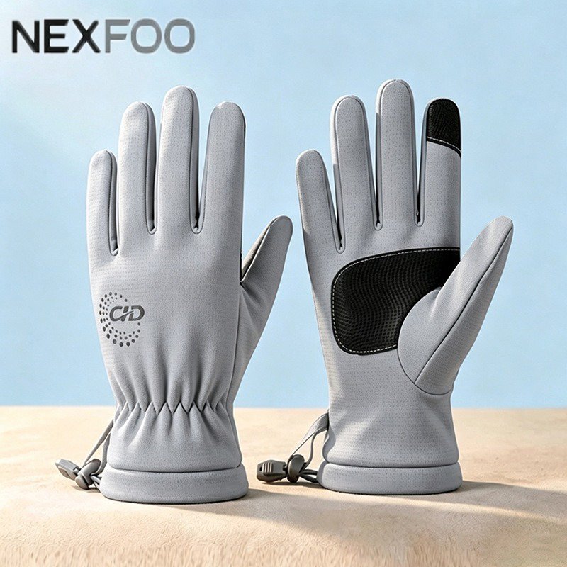 Touch Screen Gloves - 子供用冬用フリース手袋 防風 防水 タッチスクリーン対応 滑り止め 暖かい