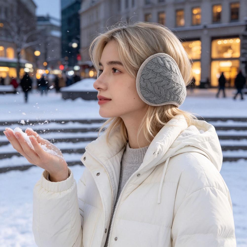 Fleece Ear Warmer Band - 男女兼用 冬用イヤーマフ ソフトフリース製イヤーマフ バンド式ヘッドイヤーウォーマー イヤーカバー 屋外用イヤーマフ