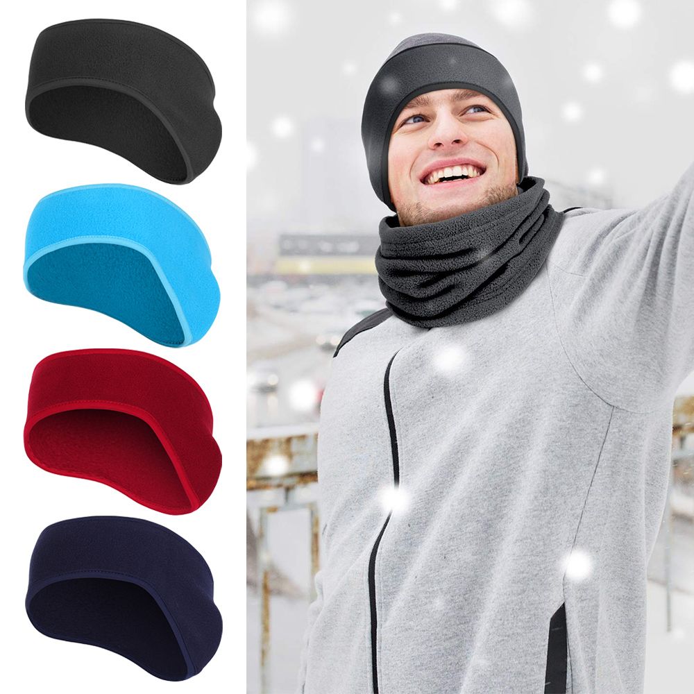 Fleece Ear Warmer Band - 1個入りヘアバンド、ヘアスウェットフリースイヤーカバー、冬用スウェットバンド、イヤーウォーマー、ランニングヘッドバンド、イヤーマフ、ヘッドバンド