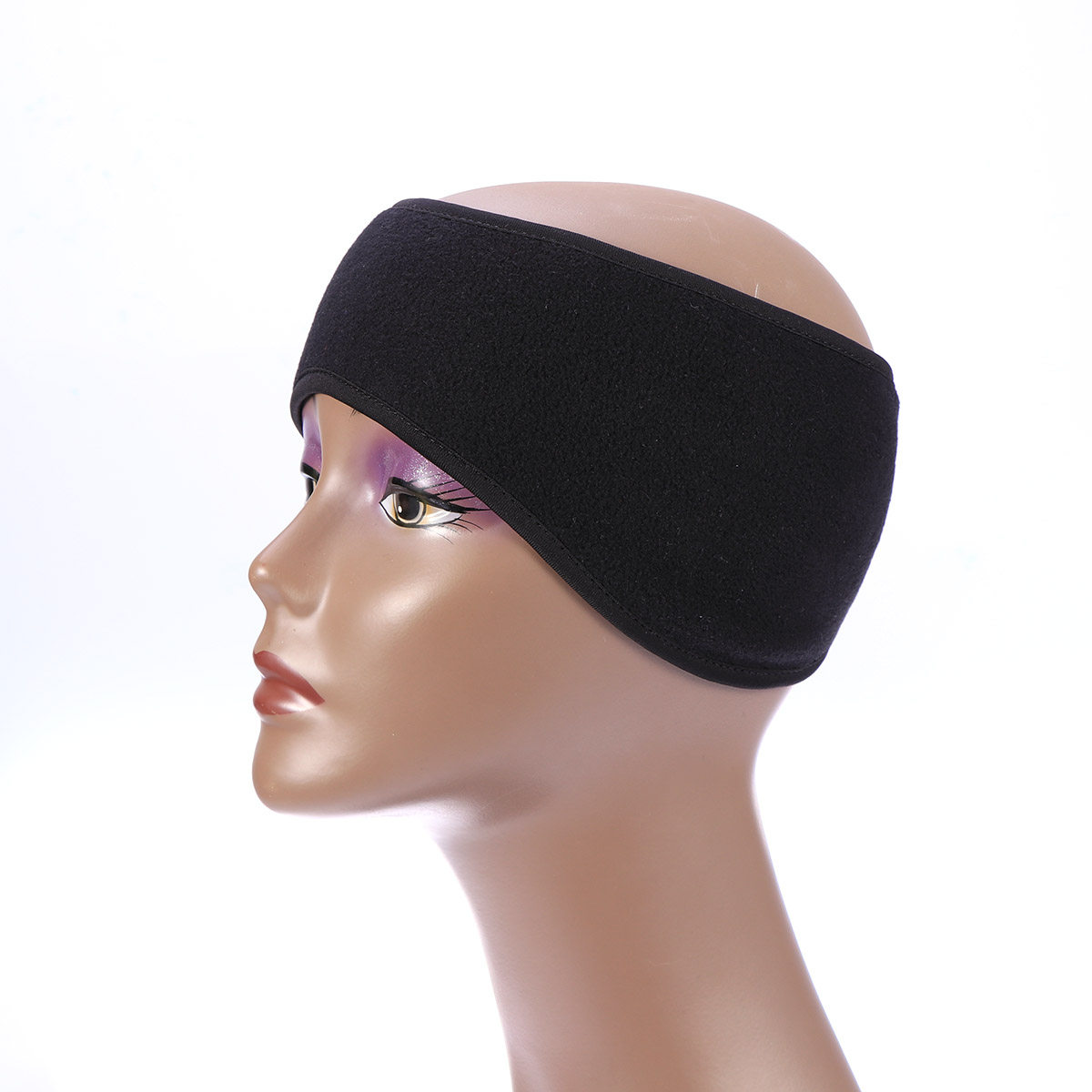ユニセックス、黒色のイヤーウォーマー、フリース素材の防寒ヘッ - Fleece Ear Warmer Band のレビューと価格