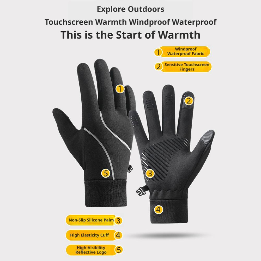 充電式ヒーター内蔵手袋。冬用、フリース素材、タッチスクリーン - Touch Screen Gloves のレビューと価格