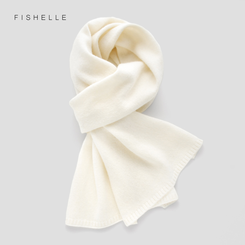 白いウールスカーフ 女性用 冬用 ニットスカーフ 大人用 薄 - Wool Scarf Men のレビューと価格