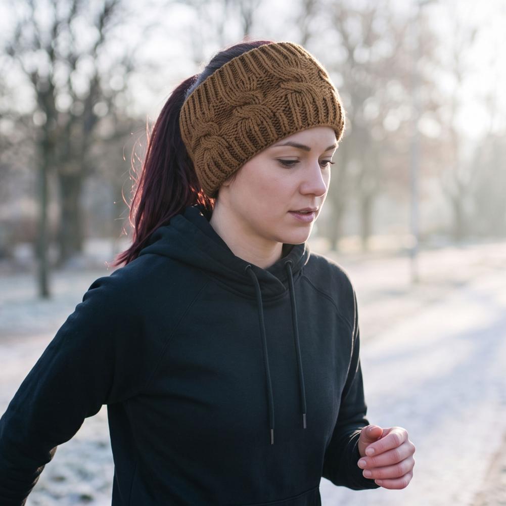 女性用冬用イヤーウォーマー、女性用冬用ニットヘッドバンド、フ - Fleece Ear Warmer Band のレビューと価格