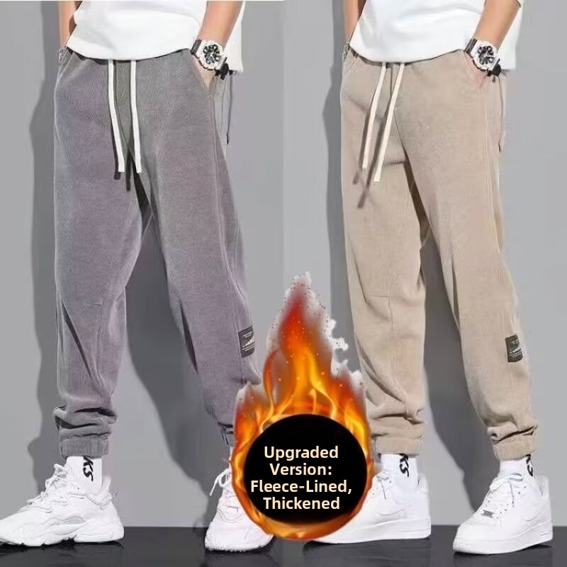 多用途カジュアルパンツ女性のルーズストレートコーデュロイパン - Corduroy Pant Warm のレビューと価格