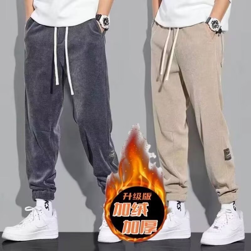 多用途カジュアルパンツ女性のルーズストレートコーデュロイパン - Corduroy Pant Warm のレビューと価格