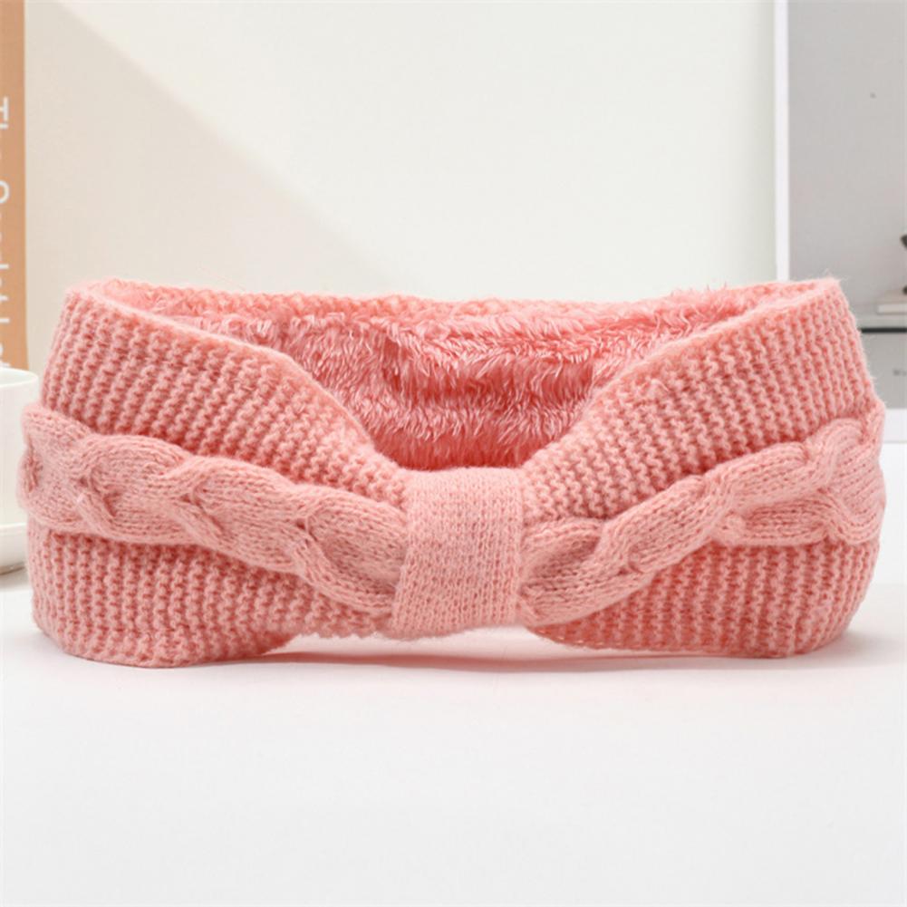 冬のフリース裏地ヘッドバンドソリッドカラーツイストテクスチャ - Fleece Ear Warmer Band のレビューと価格