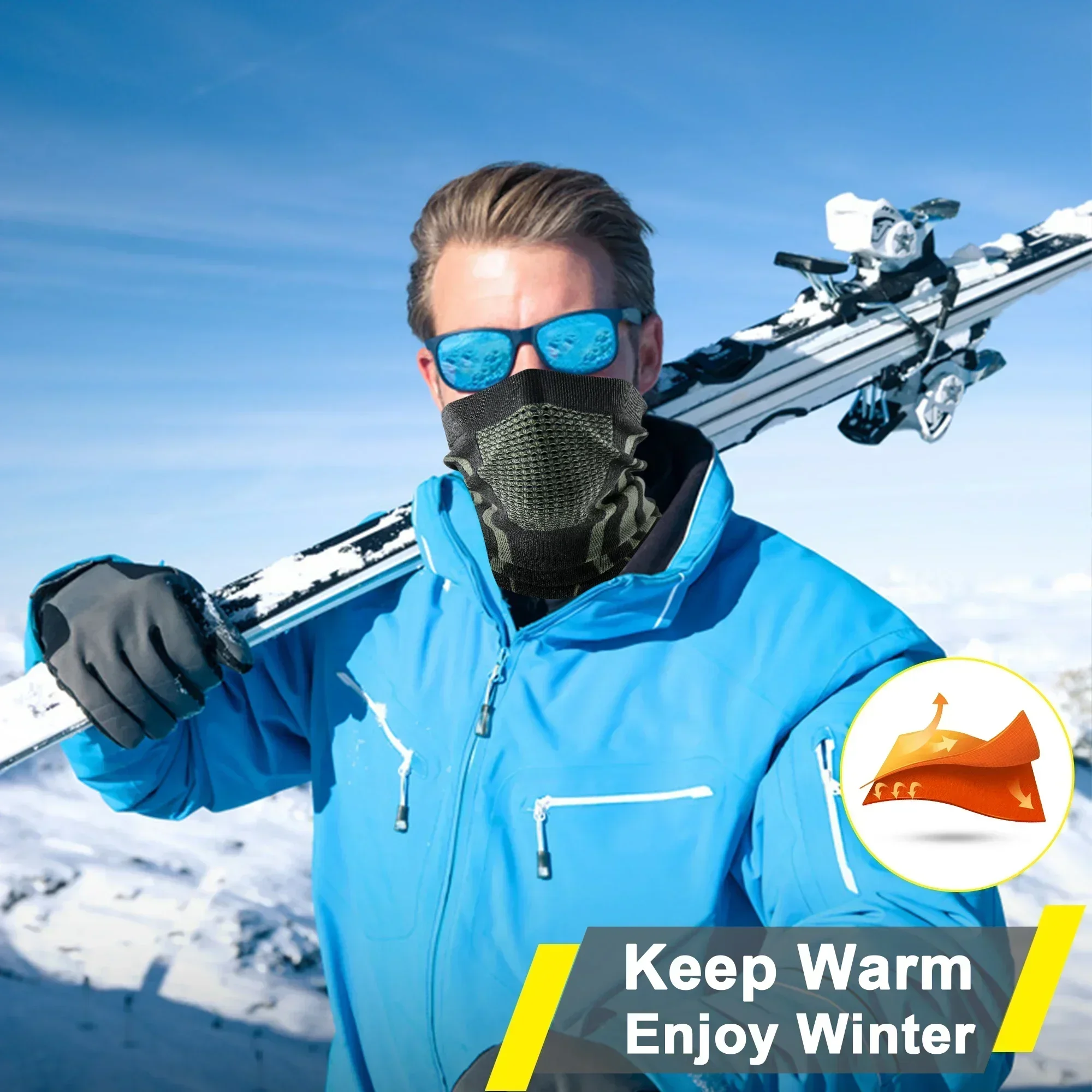 男性と女性のための柔らかい冬の指輪チューブ,ターバン,防風, - Neck Gaiter Fleece のレビューと価格