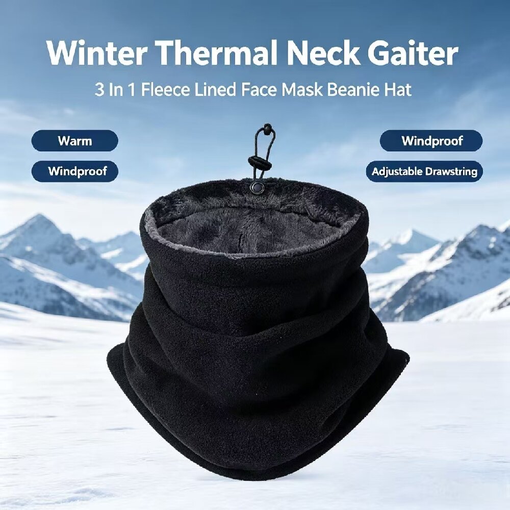 冬用バイク用防寒マスク 男女兼用 フリースネックウォーマー  - Neck Gaiter Fleece のレビューと価格